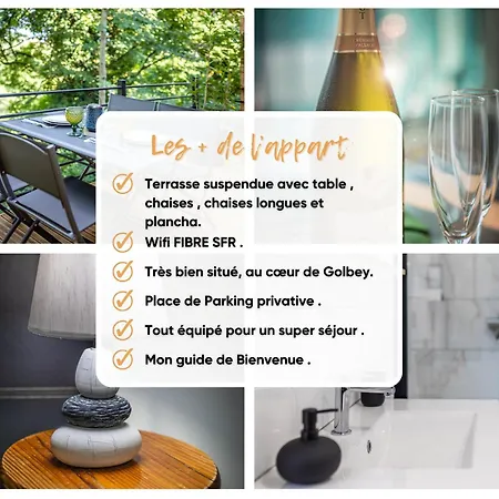 Апартаменты Golbey Evasion - Parking - Climatisation - Terrasse Suspendue - Wifi